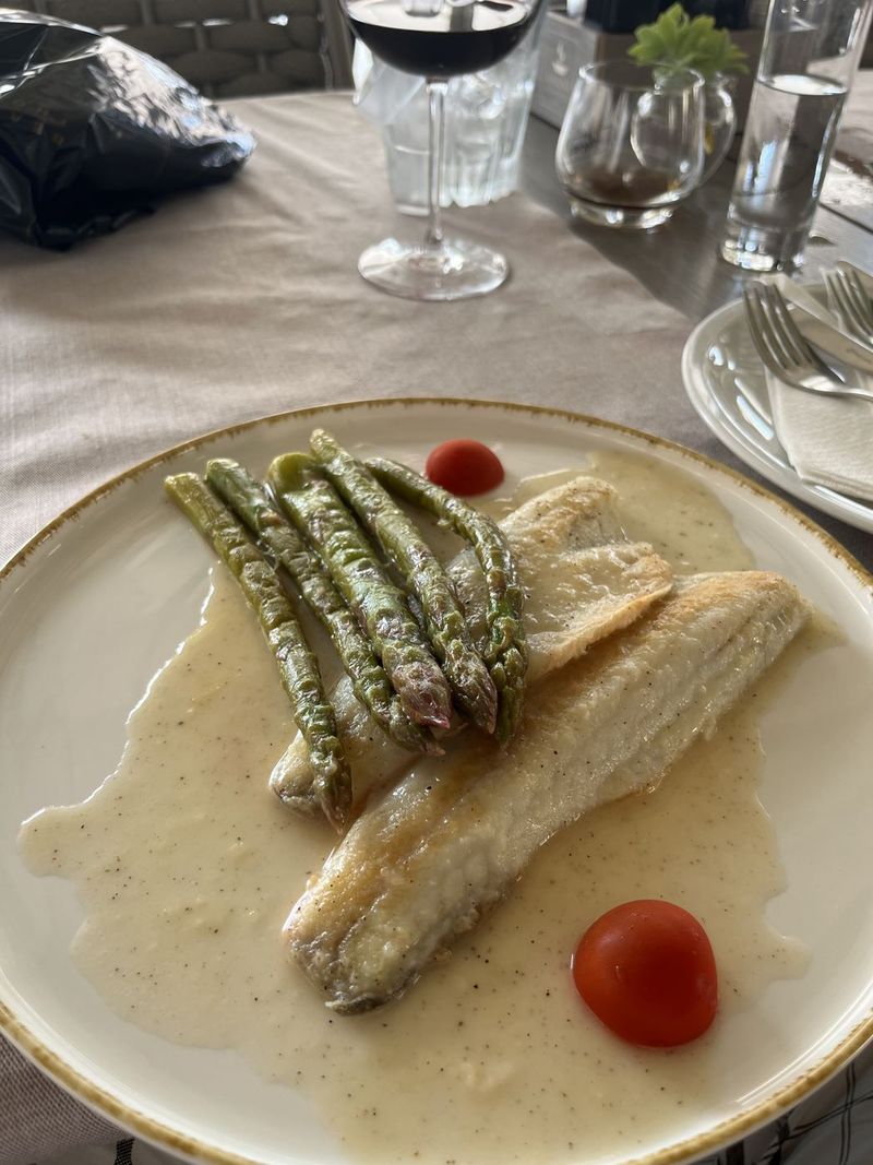 Groene asperges als lunch