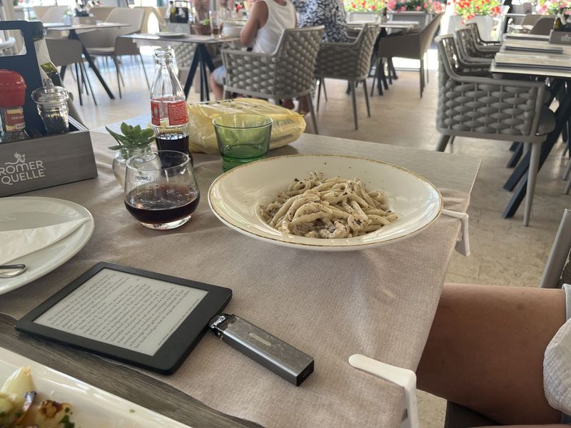 Pasta om af te sluiten