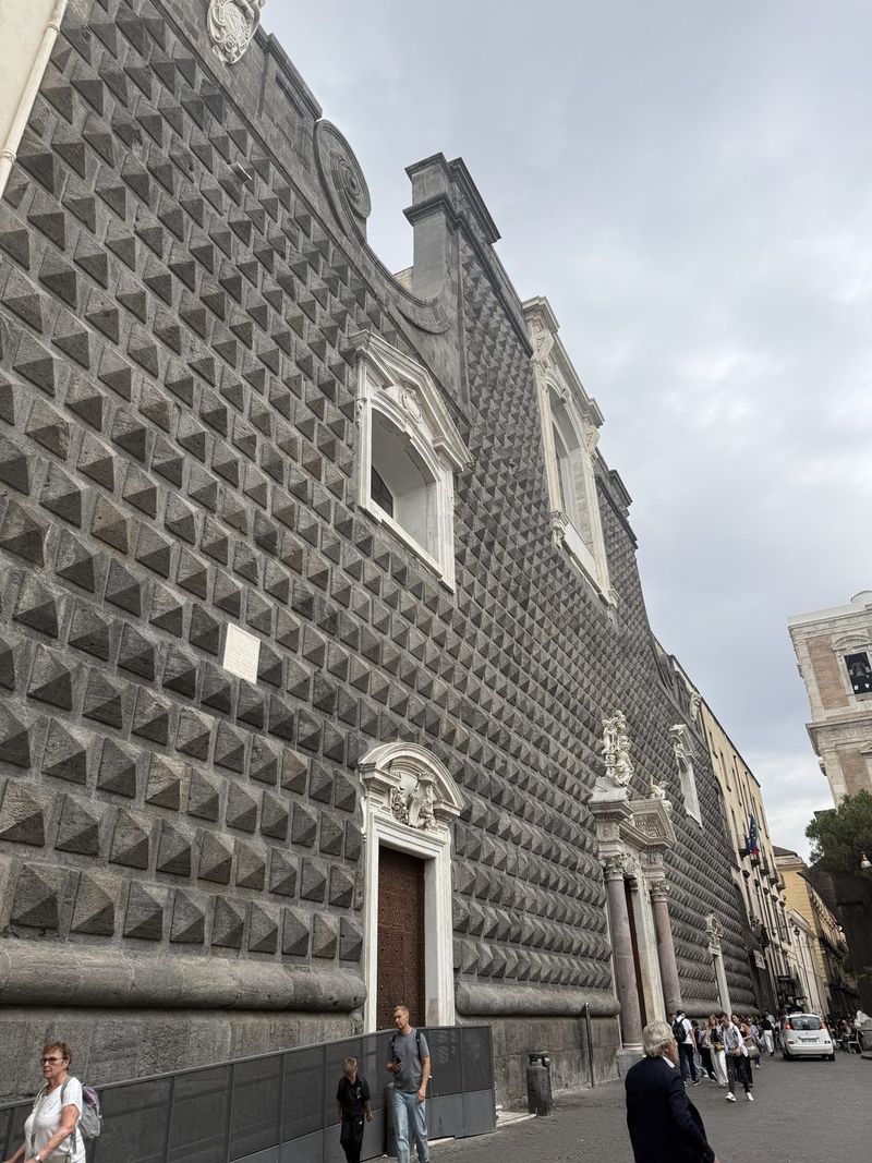 The diamond-studded facade of the Gesù Nuovo.