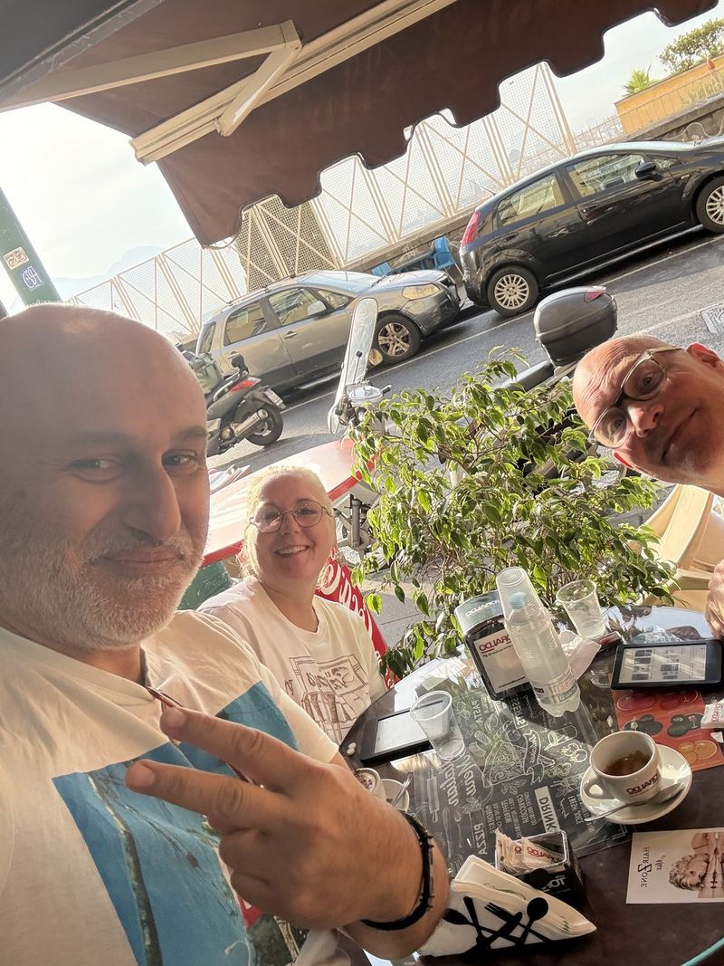 A selfie with the guys at Eclettico who made our breakfast and coffee.