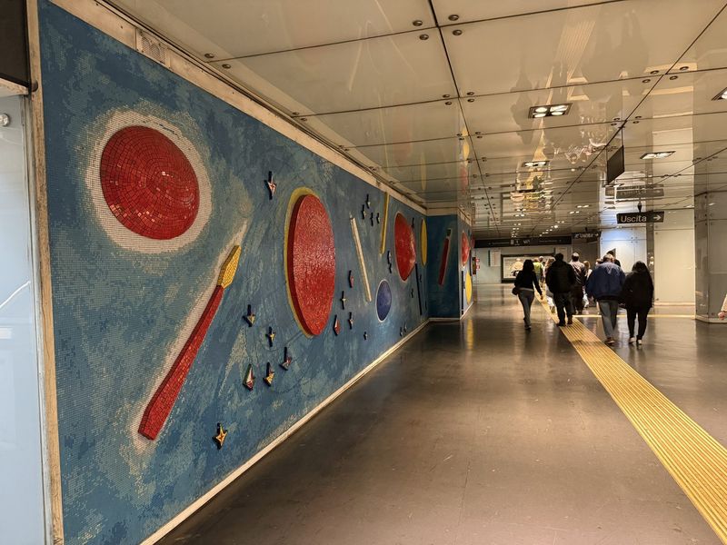 Art in the corridors of Dante station.