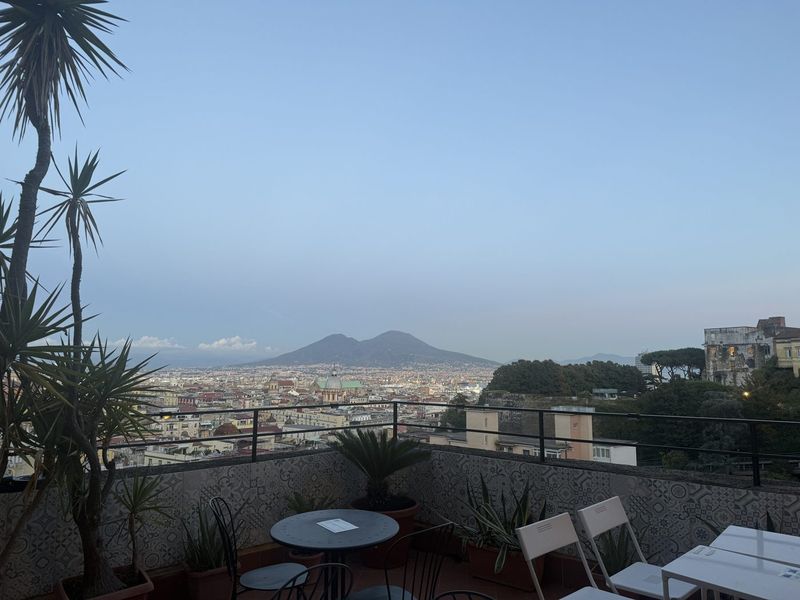 One last look at Vesuvius at dusk.